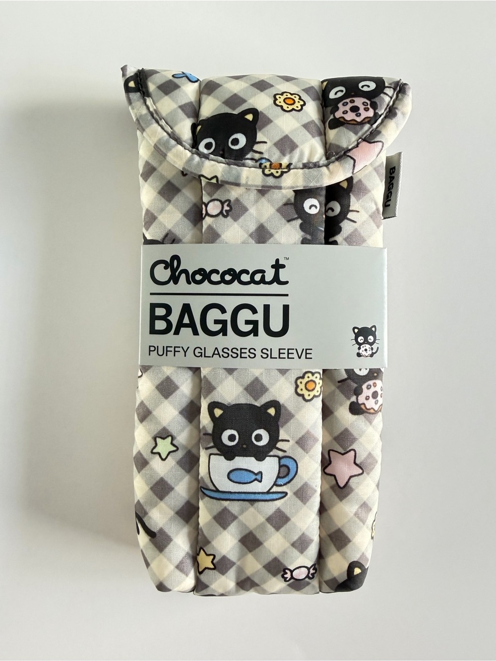 NWT BAGGU Puffy Glasses Sleeve Chococat